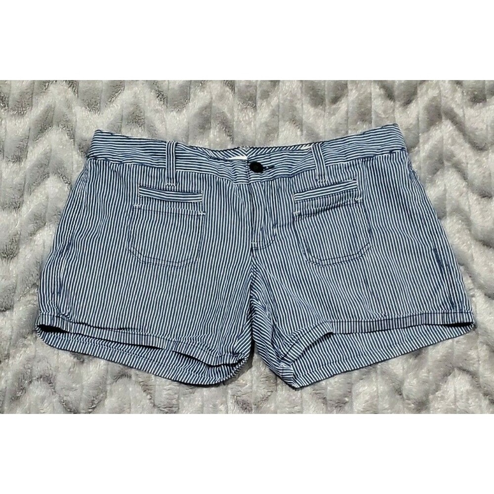 Gap Jeans Limited Edition Womens Juniors Size 27 (4) Blue White Pinstripe Shorts